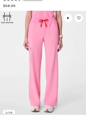 FIGS High Waisted Isabel Wide Leg Scrub Pants